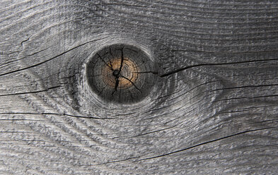 Austria, Wooden board with natural pattern in winter - WWF001764