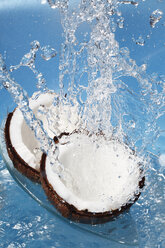 Water splashing on fresh coconuts - CSF014261