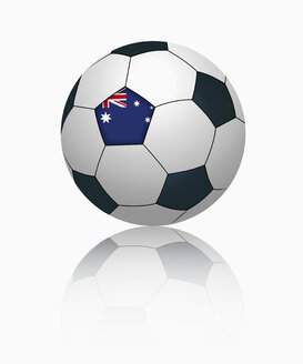 Australische Flagge auf Fußball, Nahaufnahme - TSF000012