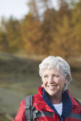 Italy, South Tyrol, Mature woman hiking at dolomites - WESTF015918