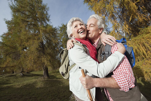 Italy, South Tyrol, Mature couple hiking on dolomites - WESTF015945