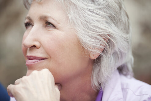 Italy, South Tyrol, Mature woman looking away, close up - WESTF016010