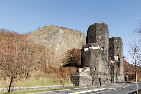 Europe, Germany, North Rhine-Westphalia, Rhineland-Palatinate, The remaining parts of the ludendorff bridge at remagen - CSF014356