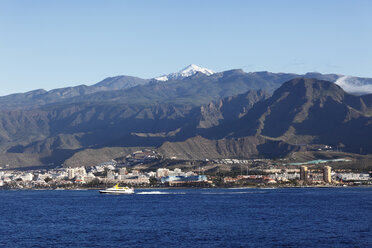 Spanien, Kanarische Inseln, Teneriffa,Teide, Blick auf los cristianos - SIEF000042