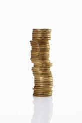 Coin stack against white background - CSF014717