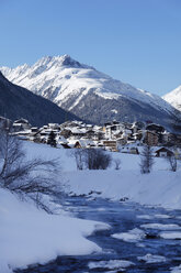 Austria, Tyrol, View of paznaun valley with trisanna river - SIEF000819