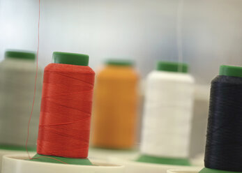 Close-up of multi coloured threads - WBF000848