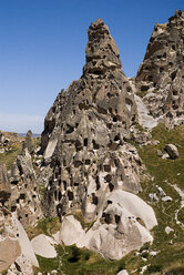 Türkei, Kappadokien, Blick auf die Burg Uchisar - PSF000515