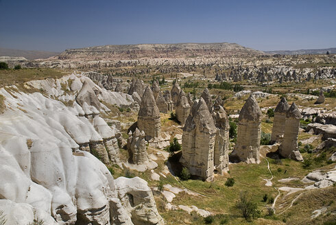 Türkei, Kappadokien, Goreme, Blick auf Felsformation - PSF000521