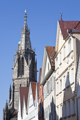 Germany, Baden-Württemberg, Swabian, Reutlingen, Wilhelmstrasse, View of Marienkirche Church - WDF000880