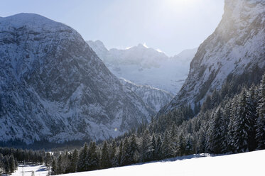 Germany, Bavaria, View of winter landscape at Karwendel mountains - MIRF000201