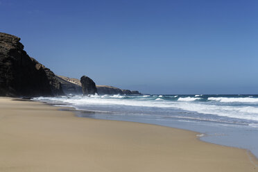 Spanien, Kanarische Inseln, Jandia, Roque del Moro, Playa de Cofete, Blick auf den Strand - SIEF001263