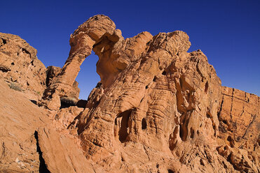 USA, Nevada, Blick auf einen elefantenförmigen Felsen im Fire State Park - PSF000573