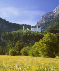 Deutschland, Bayern, Schwaben, Allgäu, Blick auf Schloss Neuschwanstein - SIEF001338