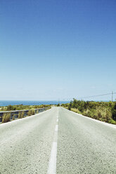 Spain, Denia, View of empty road - MBEF000093