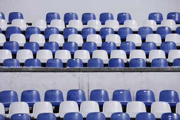 Germany, Upper Bavaria, Garmisch-Partenkirchen, View of empty seats at ski jump stadium - TCF001492