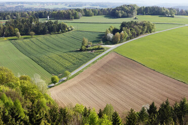 Deutschland, Bayern, Franken, Oberfranken, Fränkische Schweiz, Muggendorf, Blick auf landwirtschaftliche Felder - SIEF001504