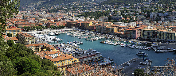 Europa, Frankreich, Provence, Alpes Maritimes, Cote d'Azur, Nizza, Blick auf den Hafen - ESF000031