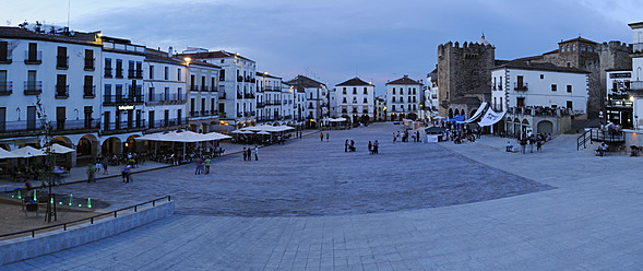 Europe, Spain, Extremadura, Caceres, View of Plaza Mayor - ESF000039