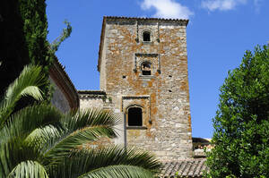 Europa, Spanien, Extremadura, Trujillo, Blick auf mittelalterlichen Turm in historischer Altstadt - ESF000116