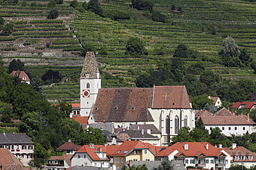 Austria, Lower Austria, Wachau, Spitz an der Donau, View of village - SIEF001648