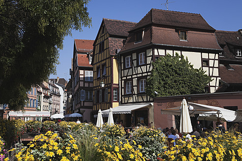 Frankreich, Elsass, Colmar, Haut-Rhin, Elsässische Weinstraße, Blick auf die historische Stadt - GWF001517