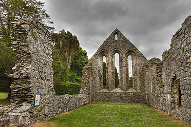 Vereinigtes Königreich, Nordirland, County Down, Blick auf die Ruine Grey Abbey - SIEF001740