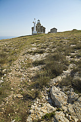 Kroatien, Medulin, Lanterna, Blick auf den Leuchtturm - MBEF000161