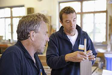 Germany, Upper Bavaria, Schaeftlarn, Carpenters working - TCF001900