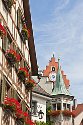 Charmante Fachwerkhäuser in der Oberstadt von Meersburg bieten einen malerischen Blick auf Baden-Württemberg, Deutschland - WDF001094