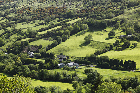 Vereinigtes Königreich, Nordirland, County Antrim, Blick auf Felder Landschaft - SIEF002098