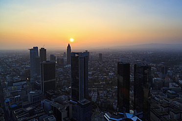 Germany, Frankfurt, View of town at sunset - FO003777