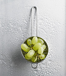 Weintrauben im Sieb auf weißem Hintergrund - KSWF000772