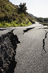 Spain, Basque Country, View of damaged road - MS002587