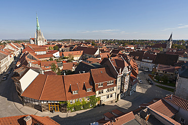 Deutschland, Thüringen, Mühlhausen, Blick auf die Stadt - WDF001170