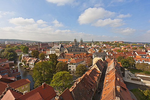 Deutschland, Thüringen, Erfurt, Blick auf die Stadt - WDF001119