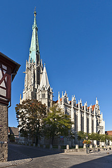 Deutschland, Thüringen, Mühlhausen, Ansicht der Frauenkirche - WDF001108