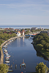 Germany, Rostock, View of harbour with Warnow River - MSF002606