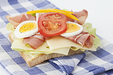 Sandwich auf Serviette, Nahaufnahme - MAEF004157