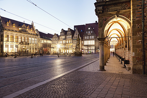 Germany, Bremen, View of market place - MSF002613