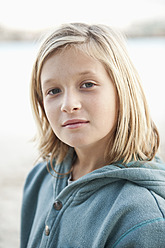 Spain, Mallorca, Boy on beach, portrait - MFPF000102