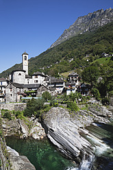 Switzerland, View of Lavertezzo village - GWF001720