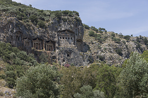 Türkei, Kaunos, Blick auf Felsengrab - DSF000387