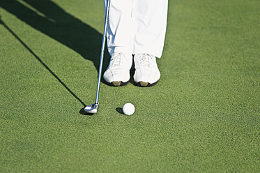 Cyprus, Person playing golf on golf course - GNF001220