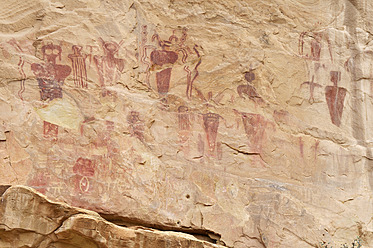 USA, Utah, Kunst am Fels bei den Sego Canyon Petroglyphen - ESF000157