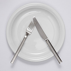 Plate with fork and knife - TLF000653