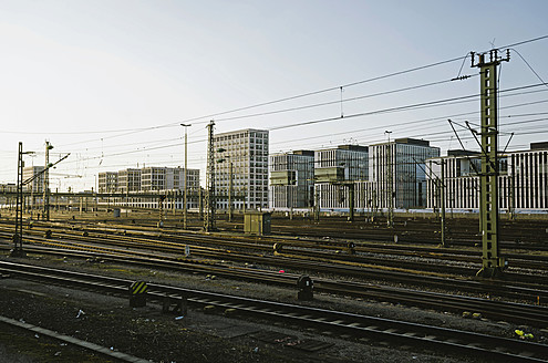 Deutschland, Bayern, München, Verbindungsgleise in der Nähe des Hauptbahnhofs - LFF000431