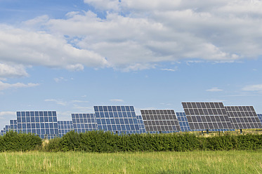 Germany, Saxony, View of solar panels - MJF000023