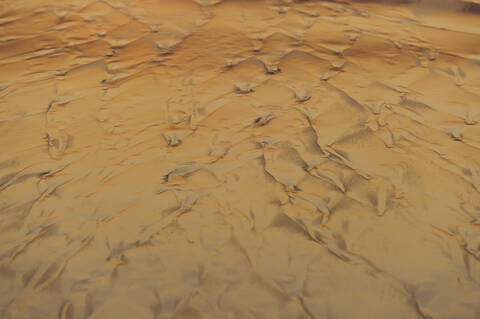 Portugal, Algarve, Sagres, Blick auf Sand mit geriffeltem Muster, lizenzfreies Stockfoto