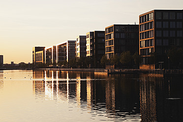 Europe, Germany, North Rhine Westphalia, View of Duisburg Inner Harbour - GWF001757